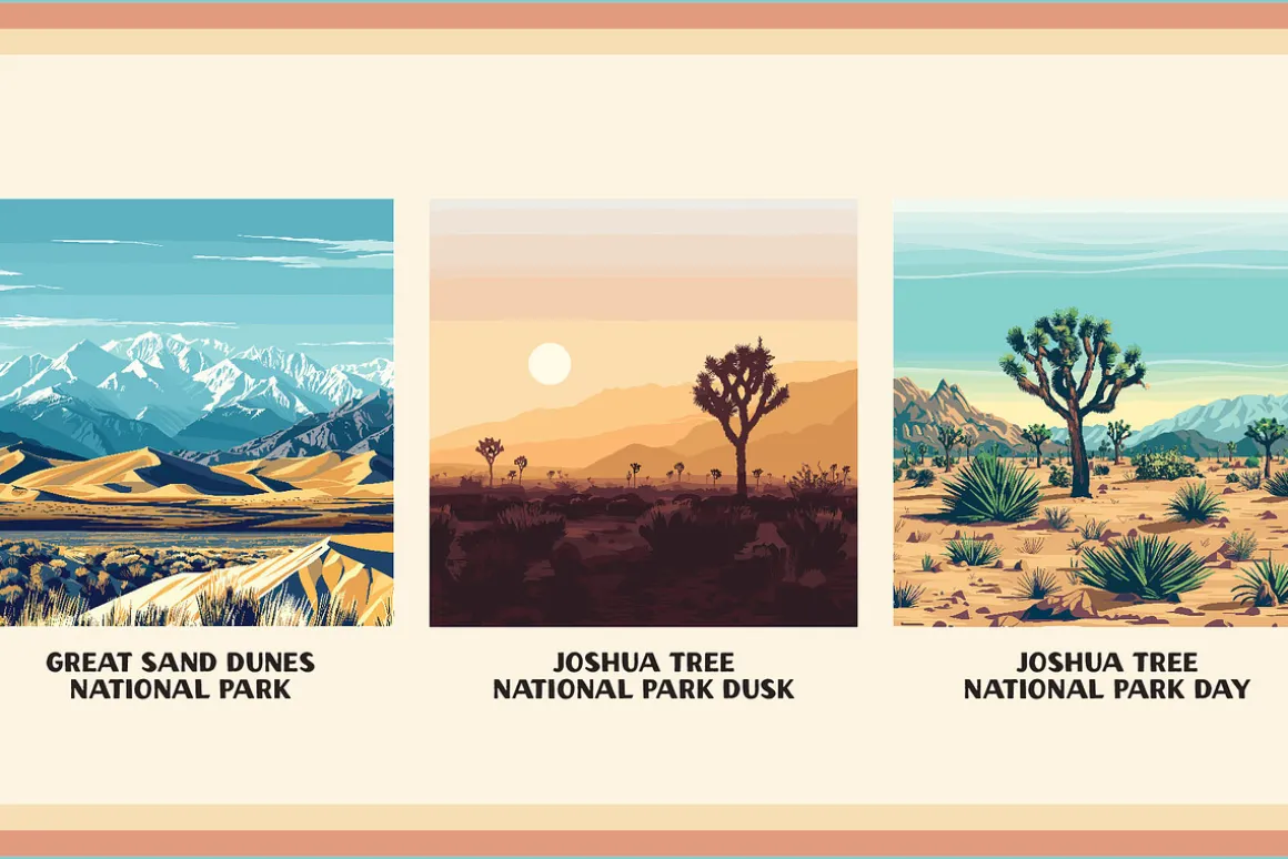 National Park Poster Illustrations