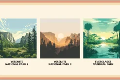 National Park Poster Illustrations