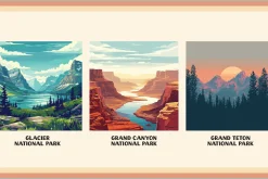 National Park Poster Illustrations
