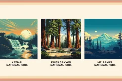 National Park Poster Illustrations