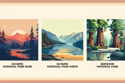 National Park Poster Illustrations