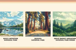 National Park Poster Illustrations