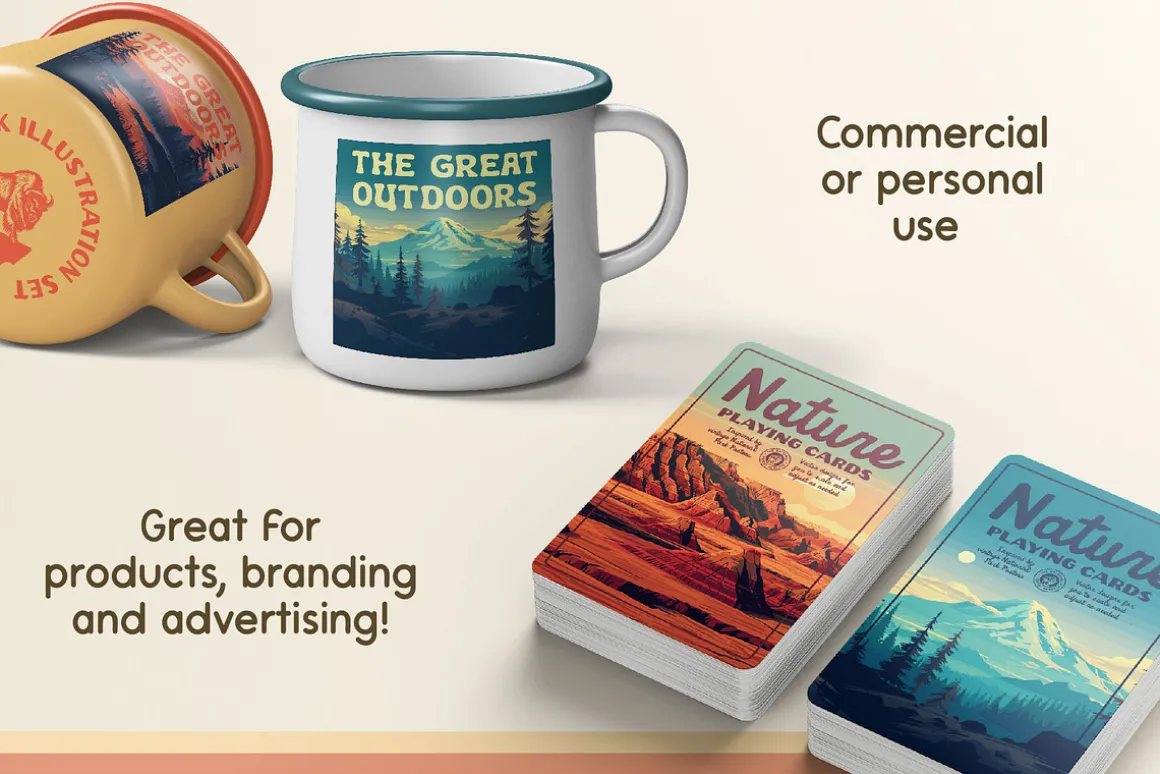 National Park Poster Illustrations
