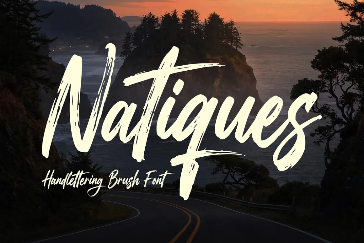 Natiques - Handlettering Brush Font