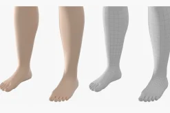 Natural Female 01 A-Pose Base Mesh