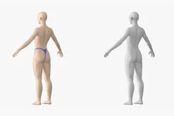 Natural Female 01 A-Pose Base Mesh