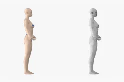 Natural Female 01 A-Pose Base Mesh