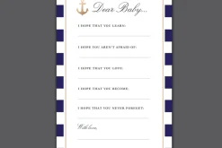 Nautical Navy Baby Shower Invite