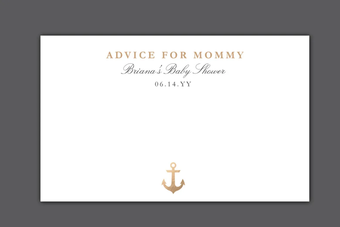 Nautical Navy Baby Shower Invite