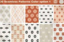 30 Navajo Minimal Vector Patterns