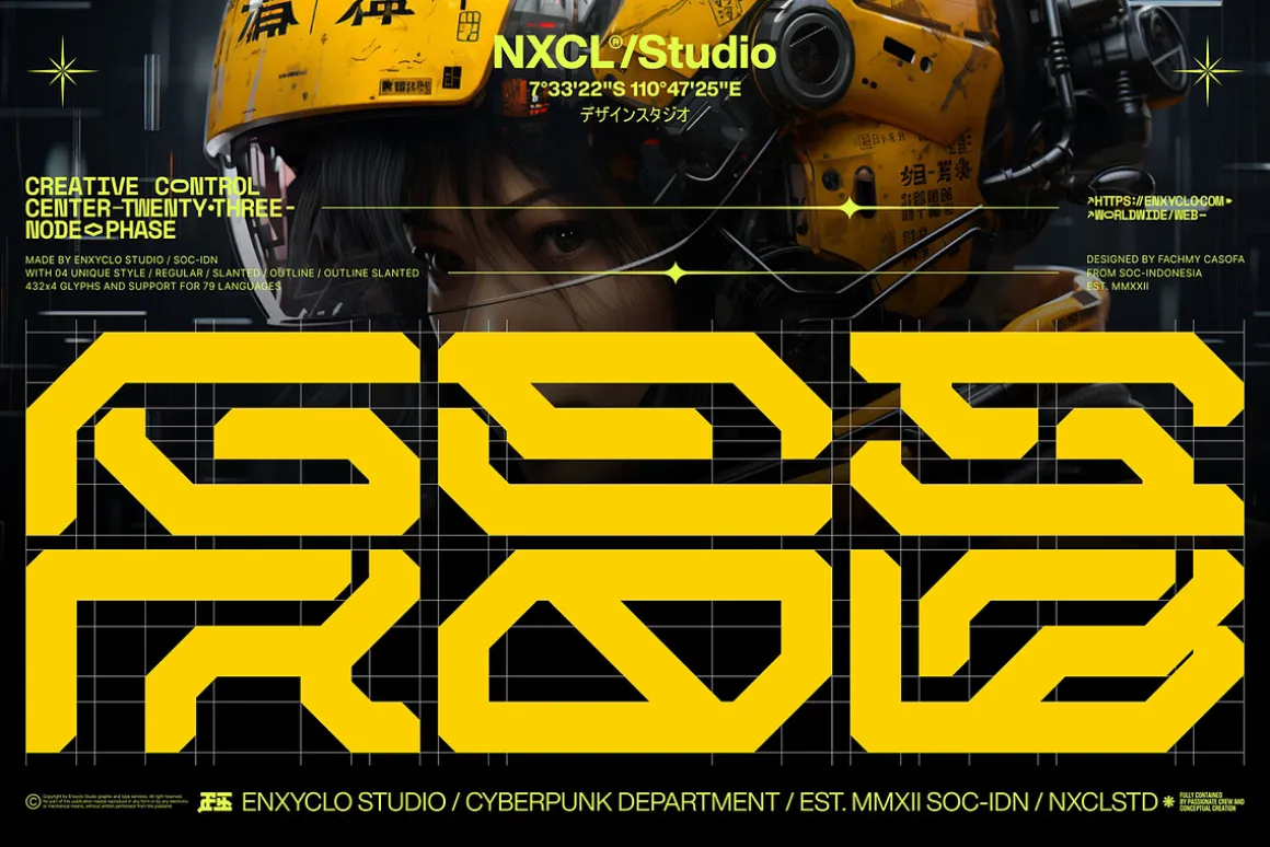 NCL GESROB - Cyberpunk Font