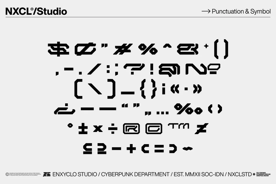 NCL GESROB - Cyberpunk Font