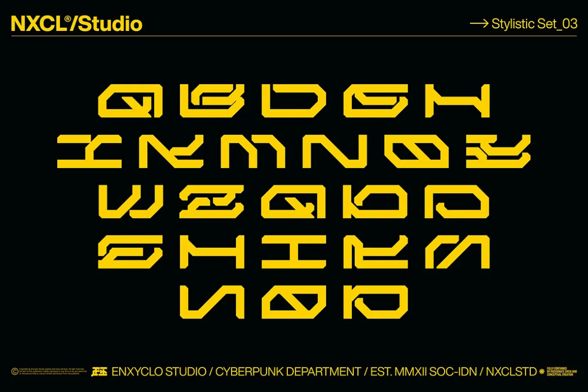 NCL GESROB - Cyberpunk Font