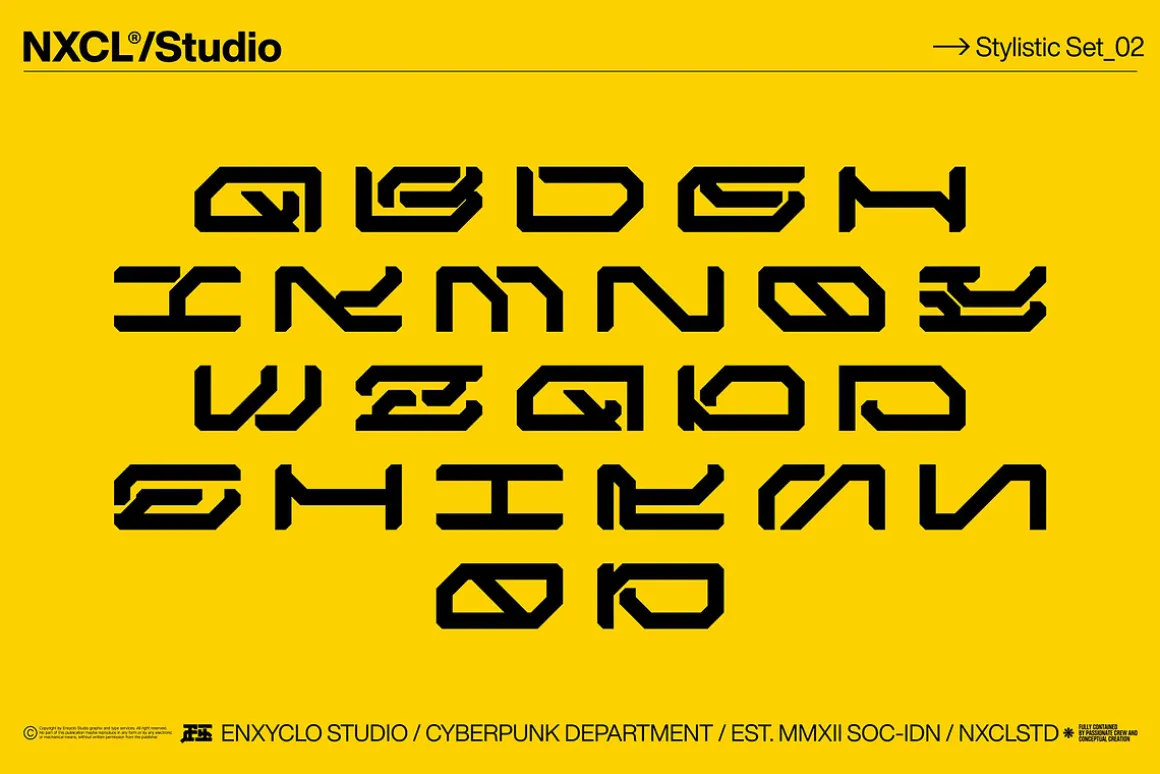 NCL GESROB - Cyberpunk Font