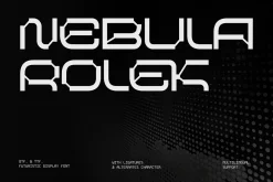 Nebula Rolek - Cyber Techno Typeface