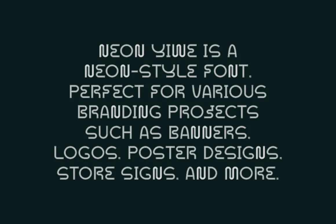 Neon Yiwe - Light Party Font