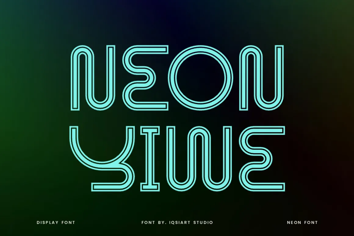 Neon Yiwe - Light Party Font