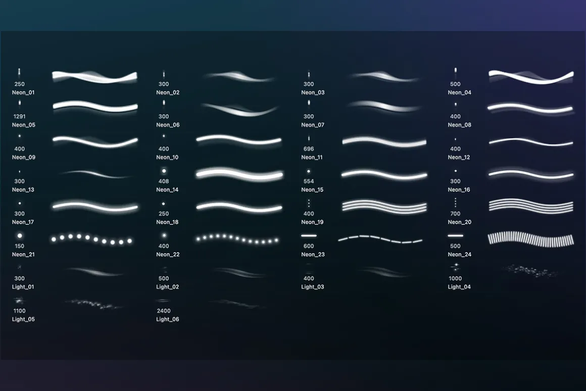 NEON Brush Set