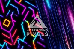 12 Neon Glow Digital Papers