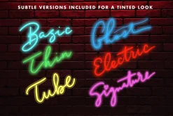 Neon Procreate Brush Kit