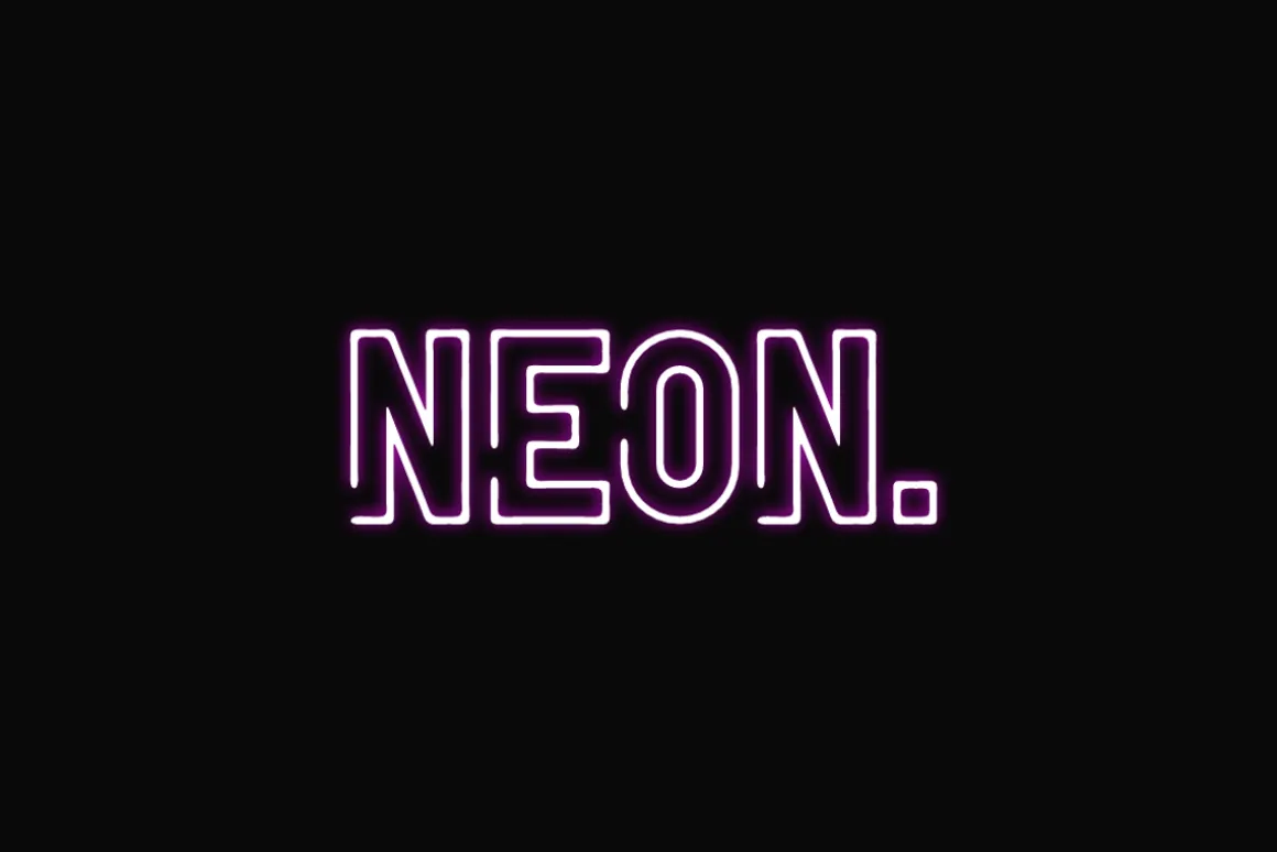 Neon Quaker - Outline Round Font