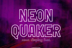 Neon Quaker - Outline Round Font