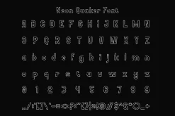Neon Quaker - Outline Round Font