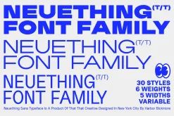 Neuething Sans Family: 30 Fonts