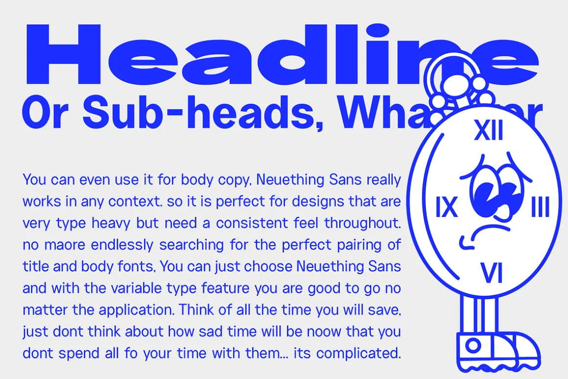 Neuething Sans Family: 30 Fonts
