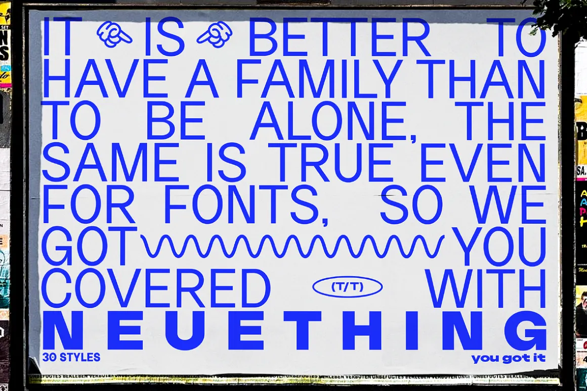 Neuething Sans Family: 30 Fonts