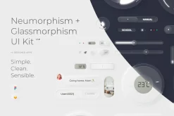 Neumorphism + Glassmorphism UI Kit