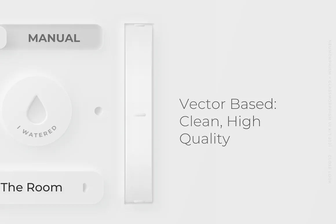 Neumorphism + Glassmorphism UI Kit