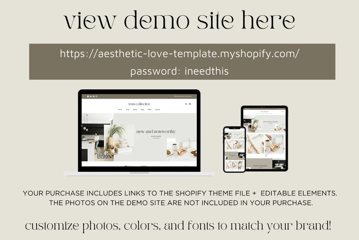 Neutral Shopify Theme | Aesthetic