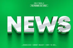 News 3D Text Effect Style