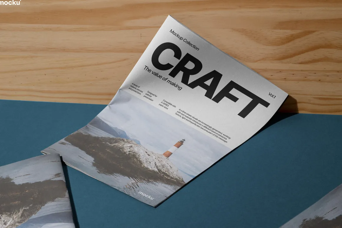 Newsprint Magazine Mockup Set