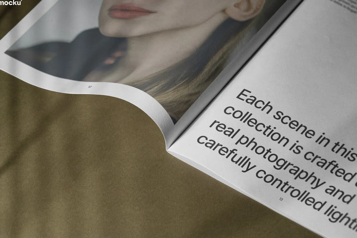 Newsprint Magazine Mockup Set