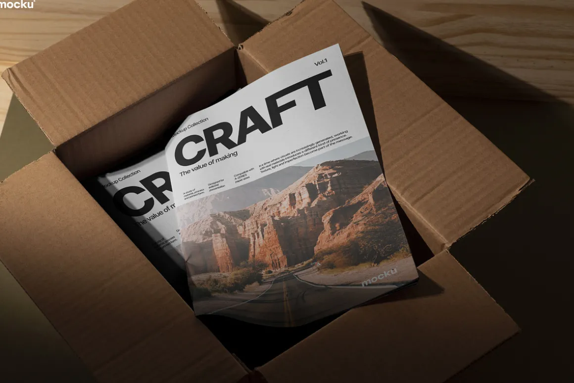Newsprint Magazine Mockup Set