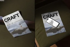 Newsprint Magazine Mockup Set