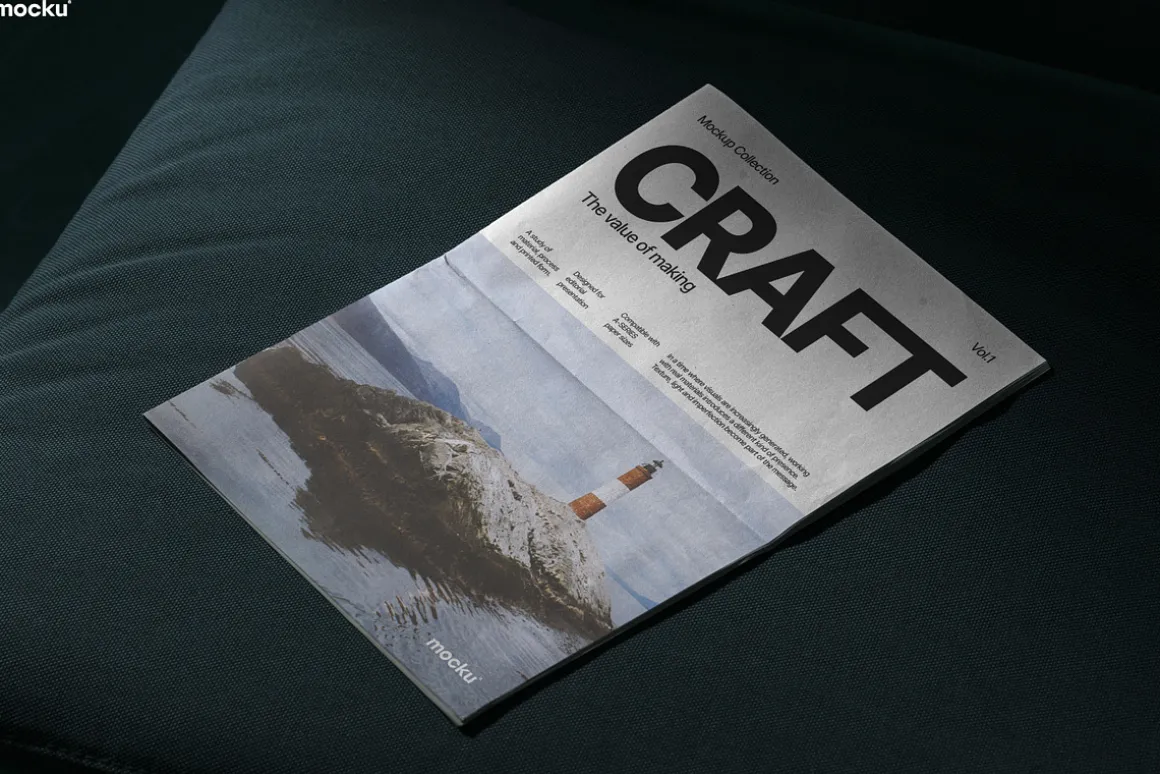 Newsprint Magazine Mockup Set