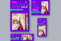 New Year Sale Web Banner Set