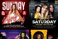 100 Night Club Flyer Bundle