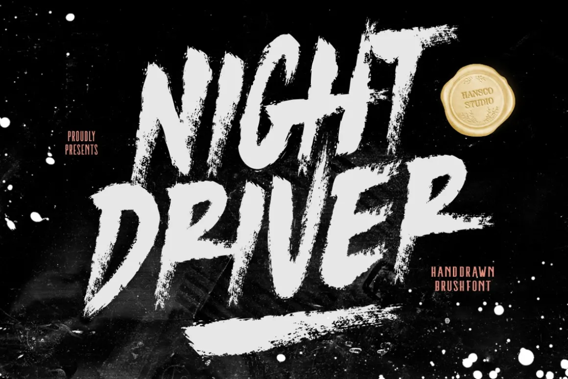 Night Driver Brush Font
