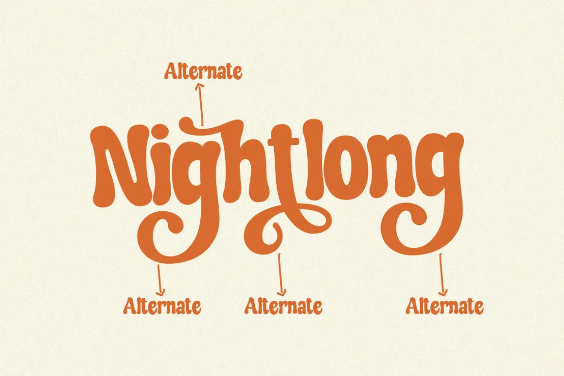 Nightlong - Display Retro Font