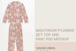 Nightwear PAJAMAS SET MOCKUP PSD