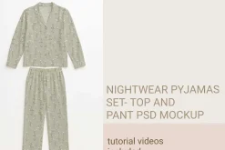 Nightwear PAJAMAS SET MOCKUP PSD
