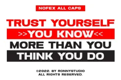 Nofex Bold Expanded Sans Serif Font