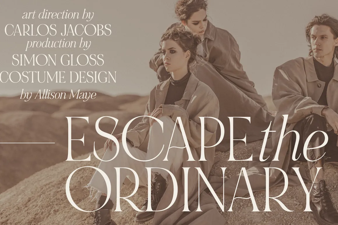 NOIR et BLANC Stylish Serif