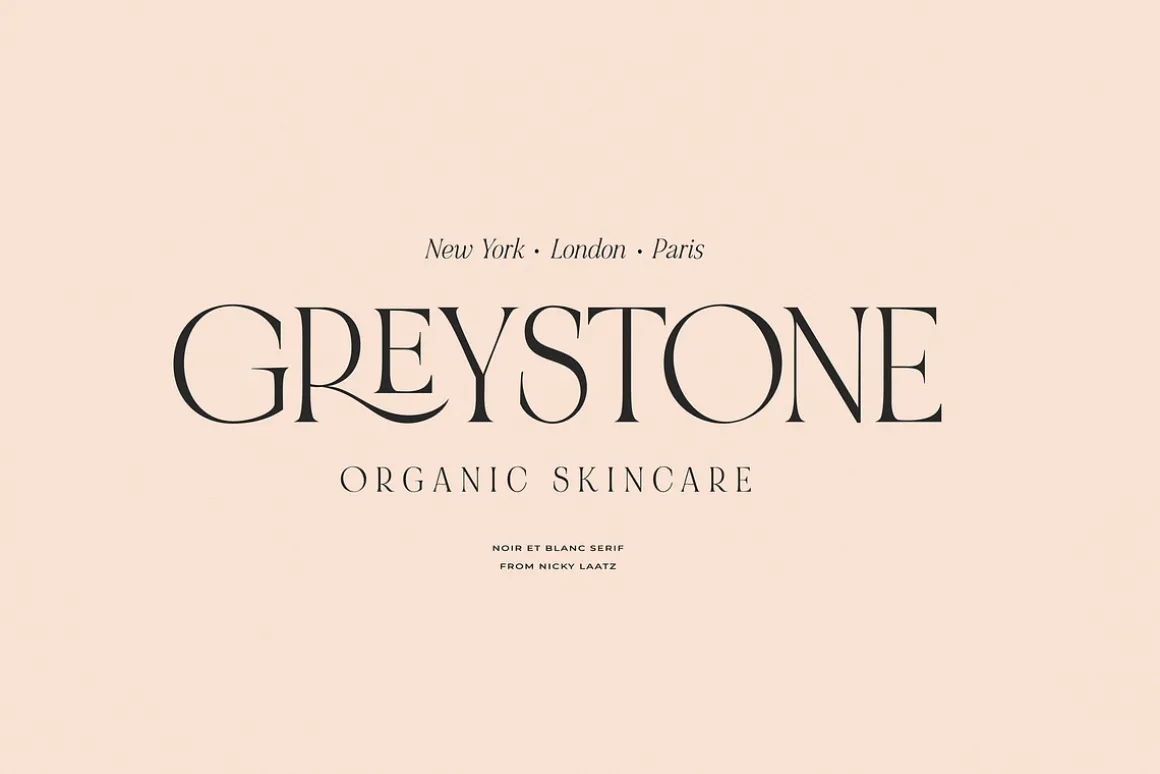 NOIR et BLANC Stylish Serif