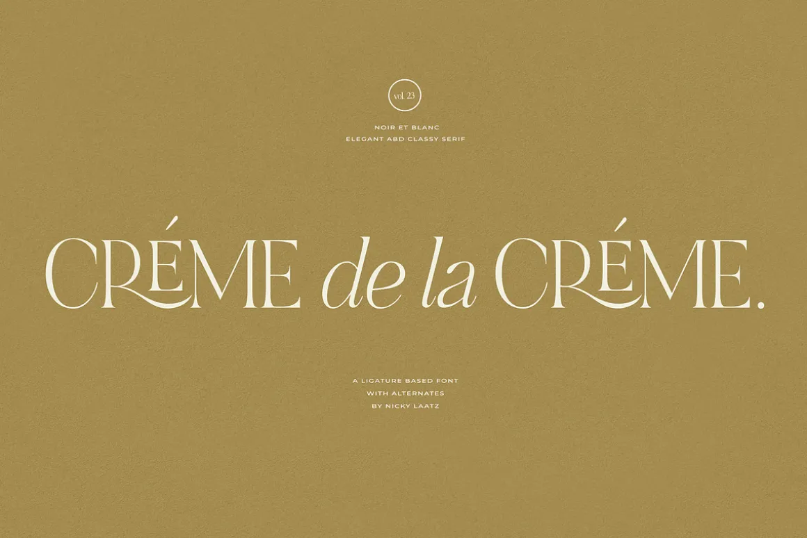 NOIR et BLANC Stylish Serif