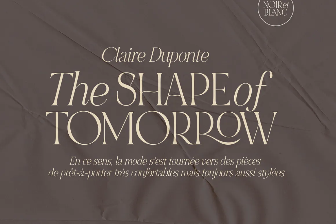 NOIR et BLANC Stylish Serif